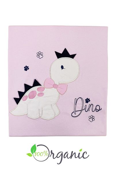 Minikel Cute Dino Combed Cotton Double Layer Blanket