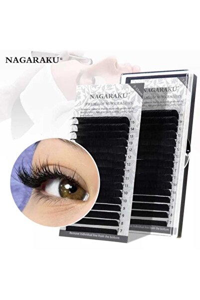 NAGARAKU Mix Ipek Kirpik 0.10 Kalınlık C Kıvrım 7-15 Mm Boylar