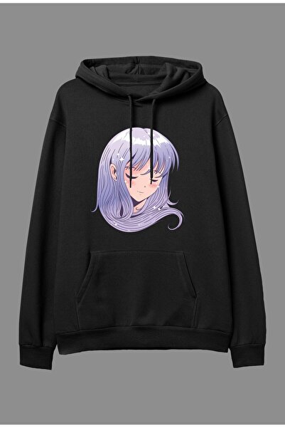 YQYQ Oversize Purple Haired Lilac Γυναικείο Σχέδιο Φούτερ με κουκούλα Unisex ...
