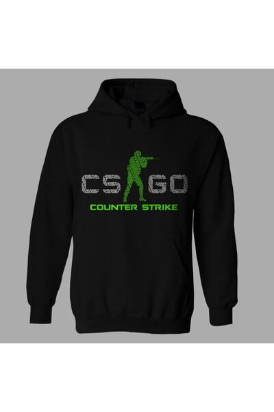 nrage Hanorac negru supradimensionat unisex Cs Go Counter Strike