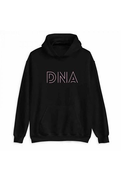 Korefanzin Hanorac oversize Dna Kpop cu glugă, unisex, negru