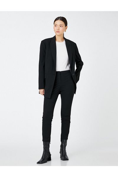 Koton Pantaloni țigară cu talie înaltă, slim fit