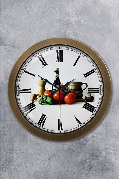 Kasva Concept هدية ساعة حائط مطبخ معدنية عتيقة مقاس 36 سم
