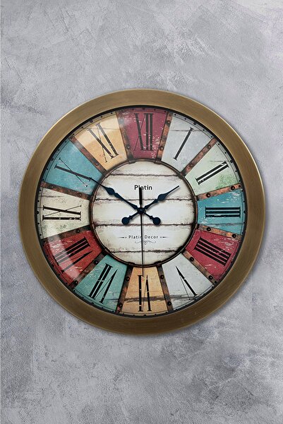 Kasva Concept هدية ساعة حائط معدنية عتيقة مقاس 36 سم