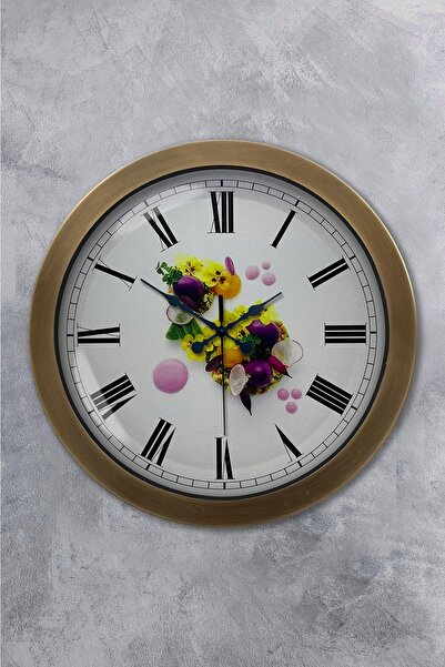 Kasva Concept هدية ساعة حائط مطبخ معدنية عتيقة مقاس 36 سم