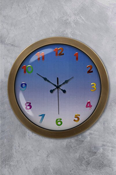 Kasva Concept هدية ساعة حائط معدنية عتيقة للأطفال مقاس 36 سم