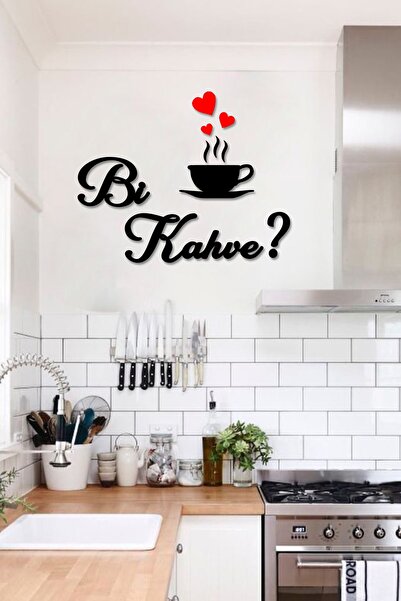 GlassCW Bi Kahve Ahşap Dekoratif Mutfak Duvar Tablosu