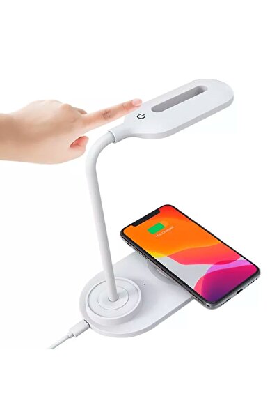 Lisa Butik Hızlı Kablosuz Şarj Stant Ve Led Masa Lambası Taşınabilir 360 Derece Esnek Dokunma Wiereles Charger