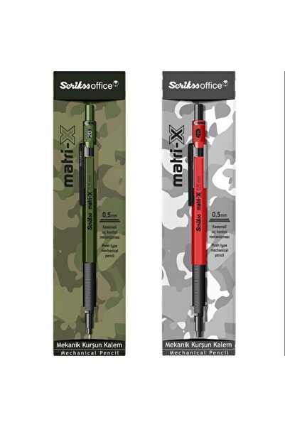 Scrikss Matri-x Versatil Kalem Seti Kırmızı Ve Haki 0.5