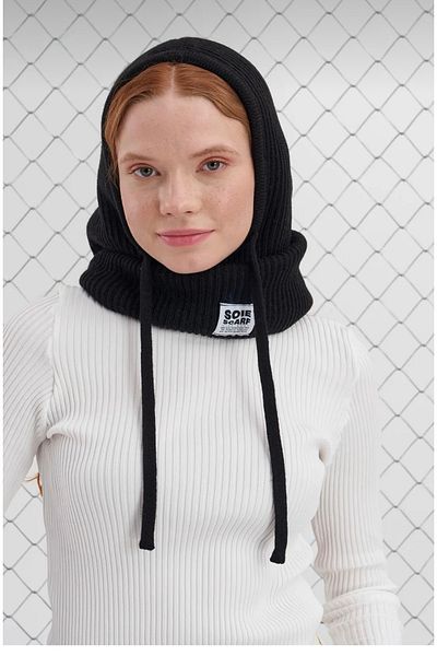 KÜÇÜK EW Balaclava Corded Knitted Beanie Καλύμματα κεφαλής | Μπερέ με κουκούλα με κορδόνια