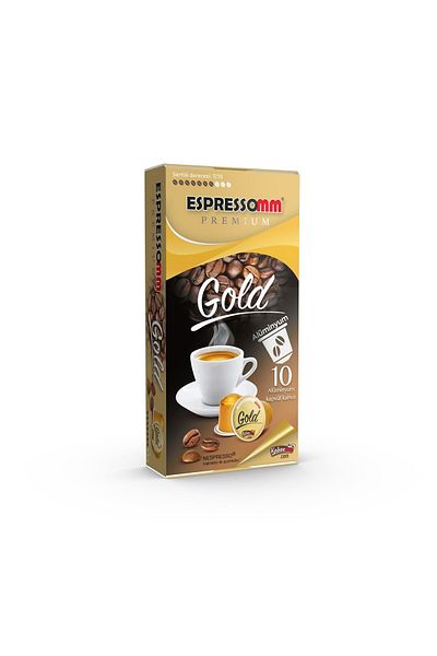 ESPRESSOMM Premium Gold Nespresso ® Capsule Coffee - 10 Pieces (Aluminum)