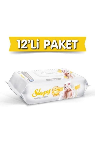 Sleepy Sensitive Wet Towels 12 Pack - 1080 Sheets