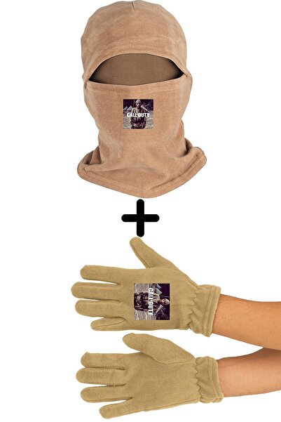 Zeron Tasarım Set mănuși lungi pentru mască de zăpadă din lână Call Of Duty B...