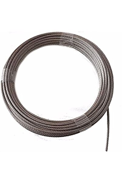 EgeÇelikHalat Paslanmaz Krom Çelik Halat (7X19) 5mm 100 Metre