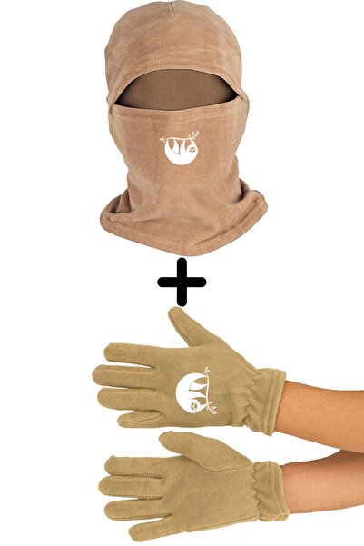 Zeron Tasarım Set mănuși lungi din lână Koala Balaclava Bll2548