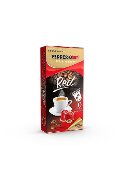 ESPRESSOMM Premium Red Aluminum Coffee Capsule - 10 Pieces Nespresso ® Compatible*