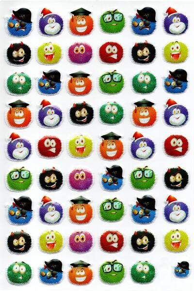 Limmy دفتر ملاحظات منقوش بحجم A4، ملصق مخطط (lim100) - وحوش لطيفة