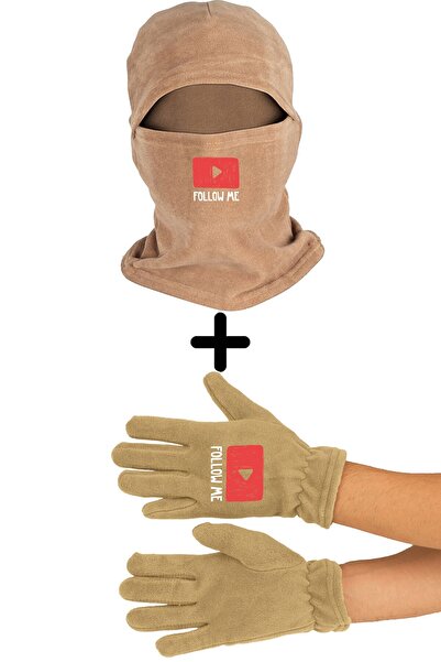 Zeron Tasarım Set mănuși lungi Follow Me Fleece Balaclava Bll478