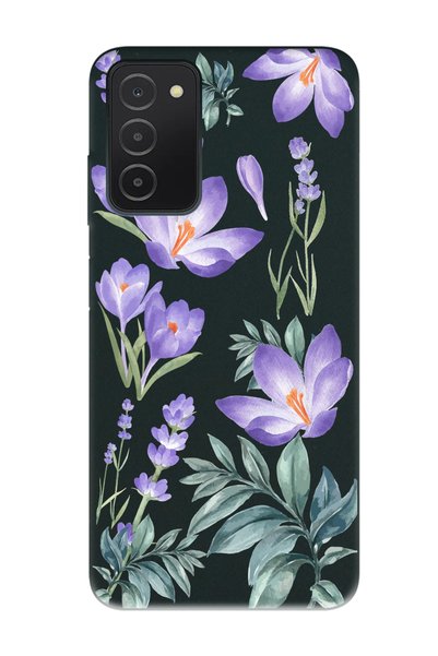 Spoyi Samsung A03S Black Launch Phone Case with Winter Flower Design
