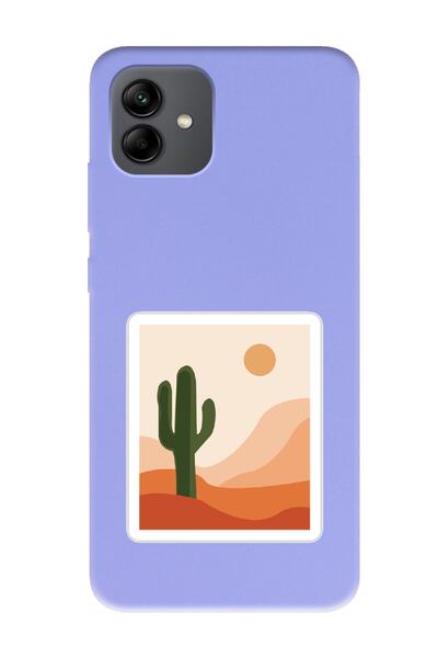 Spoyi Samsung A04 Desert Cactus Design Lilac Launch Phone Case