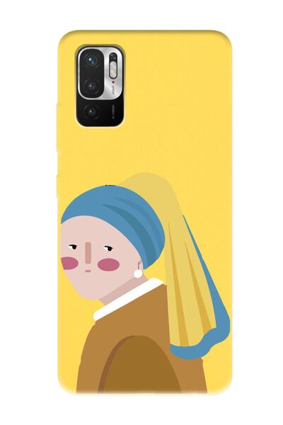 Spoyi Xiaomi Redmi Note 10 5g Pearl Earring Girl Design Yellow Launch Phone Case