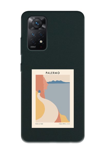 Spoyi حافظة هاتف لهاتف Xiaomi Redmi Note 11 Pro باللون الأسود بتصميم باليرمو