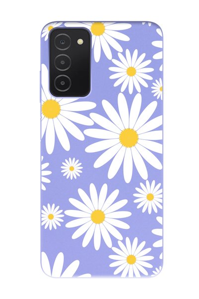 Spoyi Samsung A03S Big Daisy Design Lilac Launch Phone Case