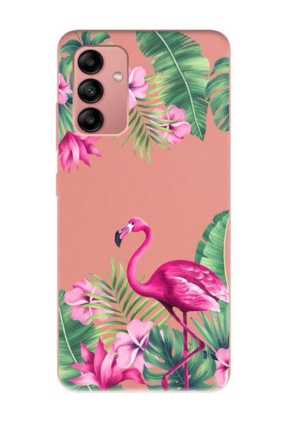 Spoyi iPhone 14 Pro Tropical Flamingo Design Powder Launch Phone Case