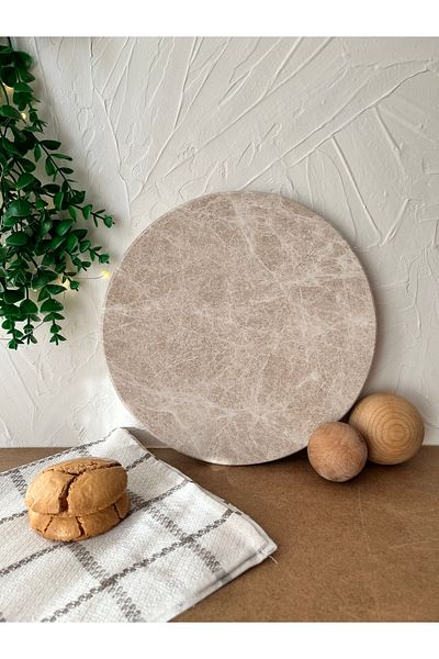 İDAY HOME Patara Beige Marble Presentation Plate