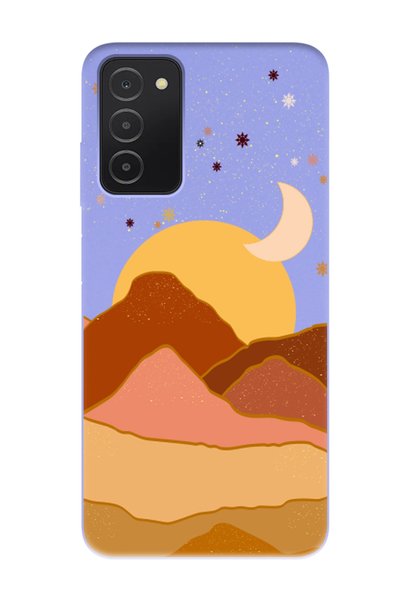 Spoyi Samsung A03S Mountain Art Design Lilac Launch Phone Case