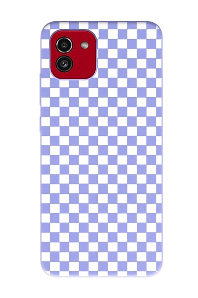 Spoyi Samsung A03 Checkerboard Design Lilac Launch Phone Case