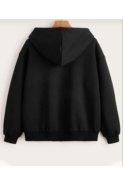 FATELLA Unisex Hooded Front Zipper Pocket Thin Combed Cotton Basic Sweatshirt Cardigan