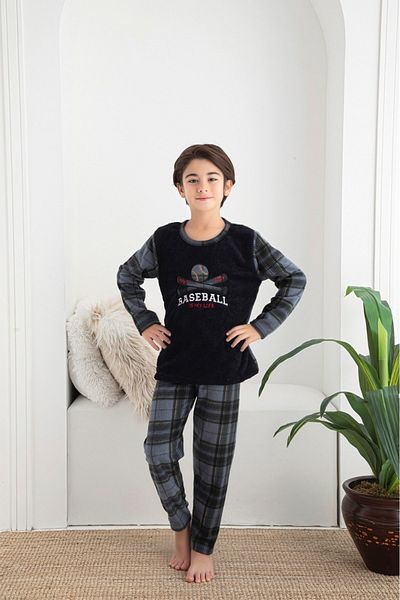 Asel Boy's Plush Fleece Pajama Set