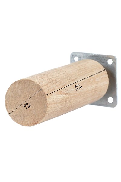 X-Perk Ahşap Ağaç Mobilya Ünite Baza Koltuk Kanepe Ayağı Boy 11 Cm Çap 4 Cm Y...