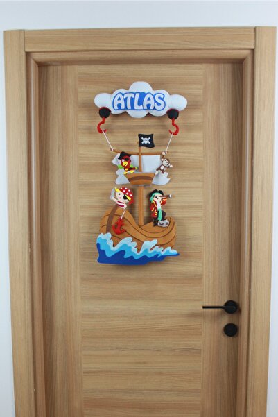 Renkli Hayallerim Atlas Isimli Korsan Bebek Ve Hastane Odası Kapı Süsü