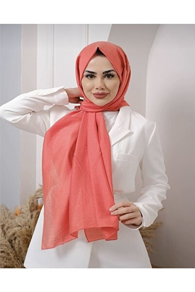İPEKSCARF Siyane Ipeksi Vual Caz Şal Nar Çiçeği