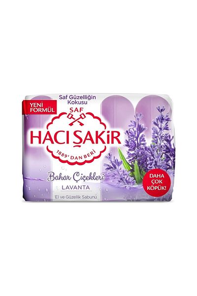 Hacı Şakir Spring Flowers Lavender Hand and Beauty Soap 4x70 Gr 10 Pieces