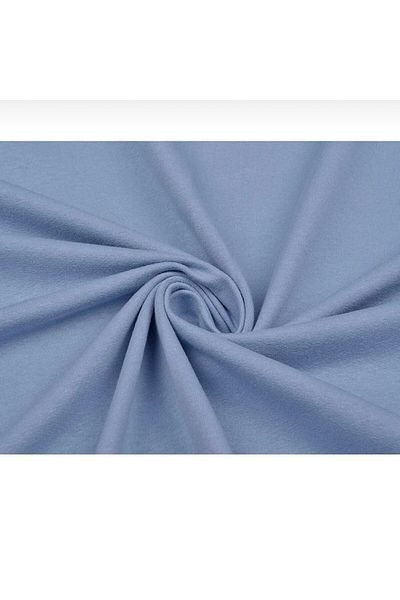 ÖZGÜR KUMAŞ Baby Blue 3 Thread Combed Cotton Fabric Without Raising