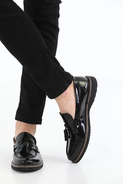 Everest Men's Classic Genuine Leather Tasseled Orthopedic Casual Shoes