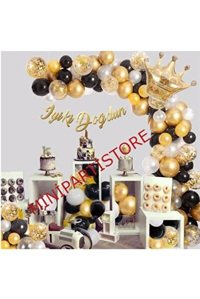 Mini Parti متجر الحفلات الصغيرة King Crown مجموعة عيد ميلاد سعيد