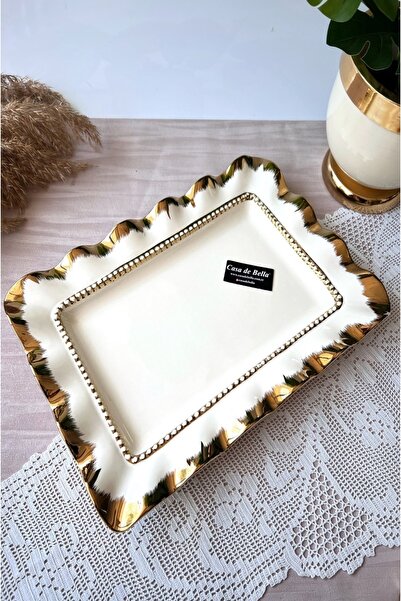 CASA DE BELLA Valonia Gold Large Size Rectangular Presentation Service 36cm
