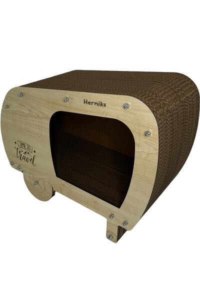 Herniks Natural Cat Herb Cat Scratching House 50x39x37 Cm Hr2005