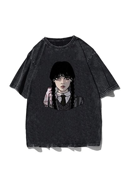 Touz Ery Yıkamalı Wednesday Unisex Потерта футболка