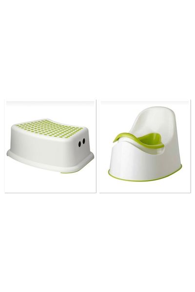 TOSSIG Toilet seat, white, green - IKEA