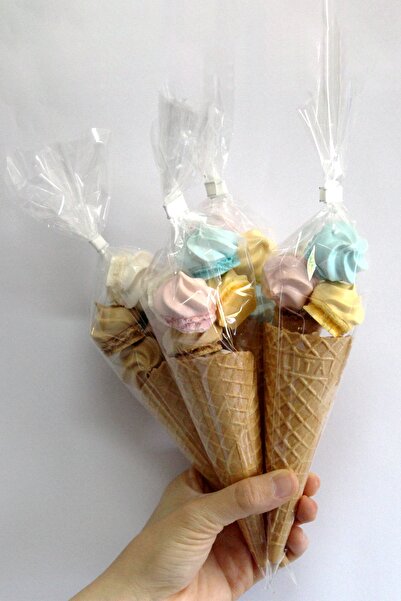 BOMPİ Süt Çocuk Kornet Külah Beze 24 Adet