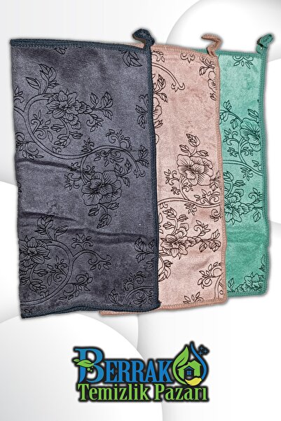 Berrak Temizlik Pazarı (3 ADET) Molto Mikrofiber Mutfak / Toz Bezi (30X30CM)