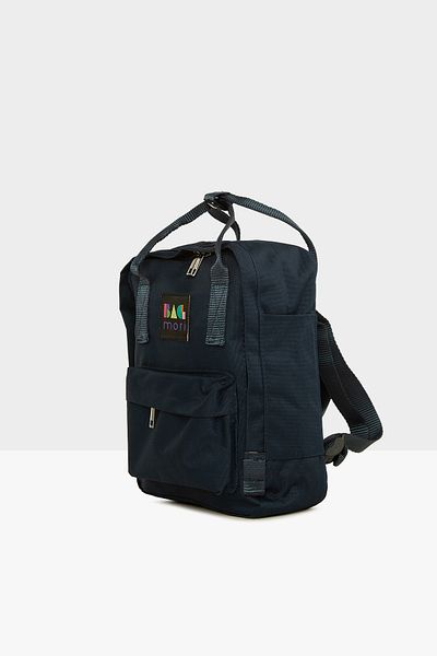 Bagmori Navy Blue Women's Square Strap Adjustable Mini Backpack M000007857