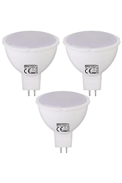repplam 3'lü Paket 6w - 48w Mr16 Led Ampul 4200 Kelvin Kırık Beyaz 440 Lümen ...