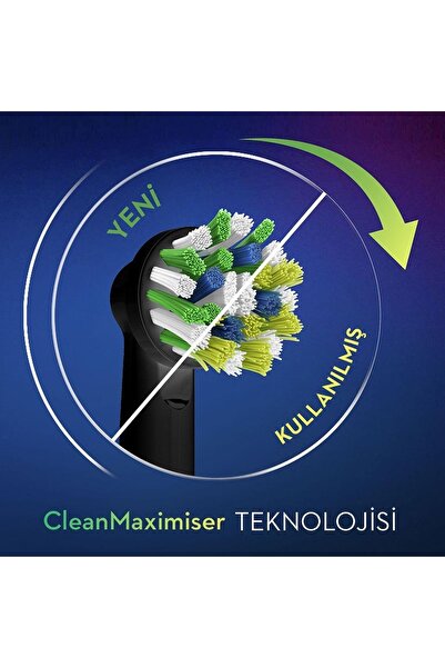 Oral-B Diş Fırçası Gelimiş Yedek Başlığı Cross Action Siyah 4adet Eb50