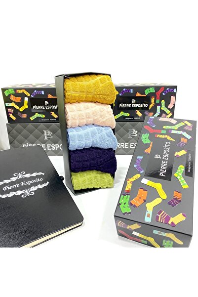 Pierre Esposito Bambu Ters Havlu Patik 5’li Kutulu